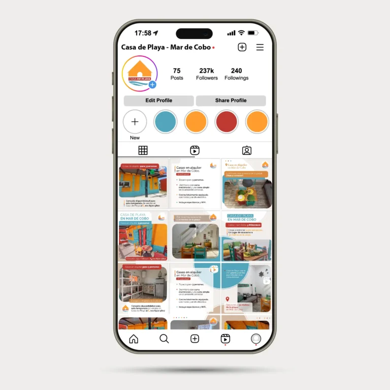 Social Media Design and Management for Casa de Playa